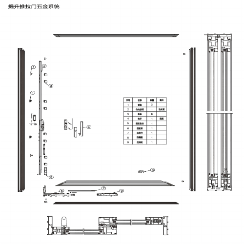 提升推拉門五金系統(tǒng)