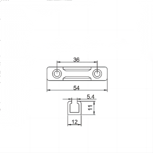 XZ-SK11 塑鋼推拉鎖座